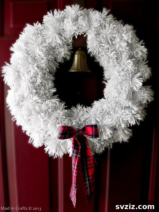20 Distinctive Christmas Wreath Inspirations 19 pompom Christmas wreath decor