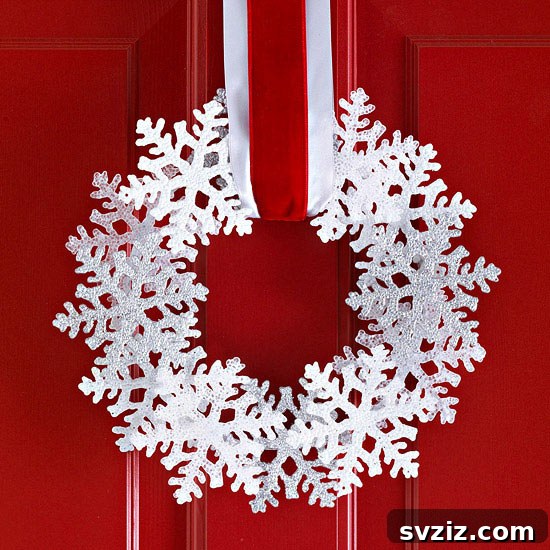 20 Distinctive Christmas Wreath Inspirations 21 snowflake Christmas wreath