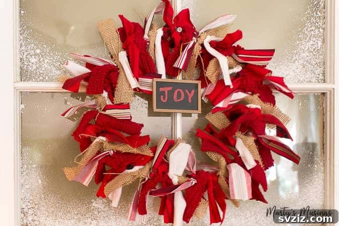 20 Distinctive Christmas Wreath Inspirations 8 rag bow Christmas wreath