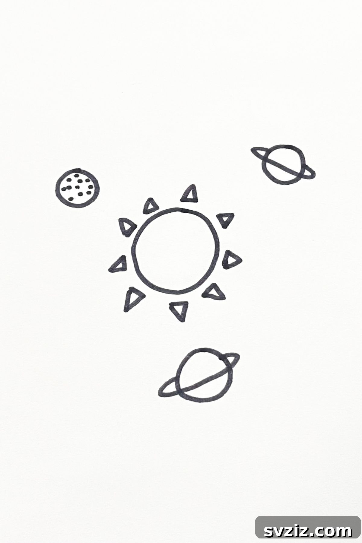 31 Cosmic Drawing Inspirations 20 Easy simple planets drawing idea for beginners