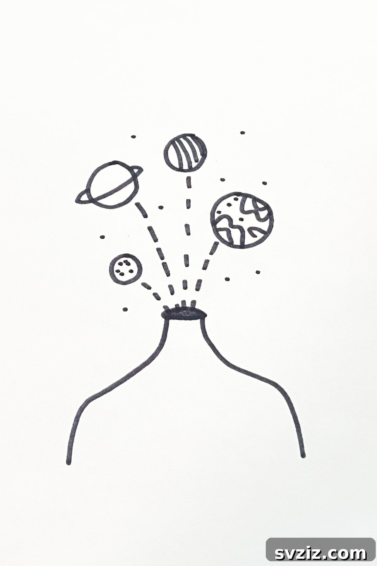31 Cosmic Drawing Inspirations 22 Unique planetary bouquet drawing idea for creative minds