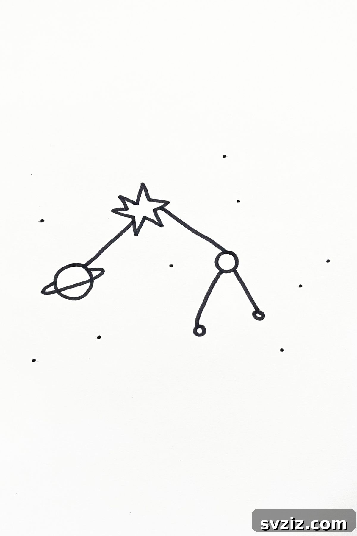 31 Cosmic Drawing Inspirations 28 Simple constellation drawing idea with connecting lines
