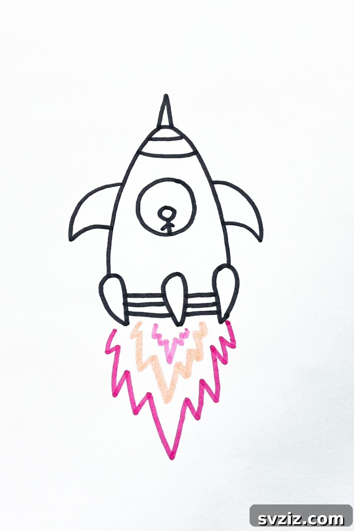 31 Cosmic Drawing Inspirations 33 Exciting rocketship drawing idea blasting off