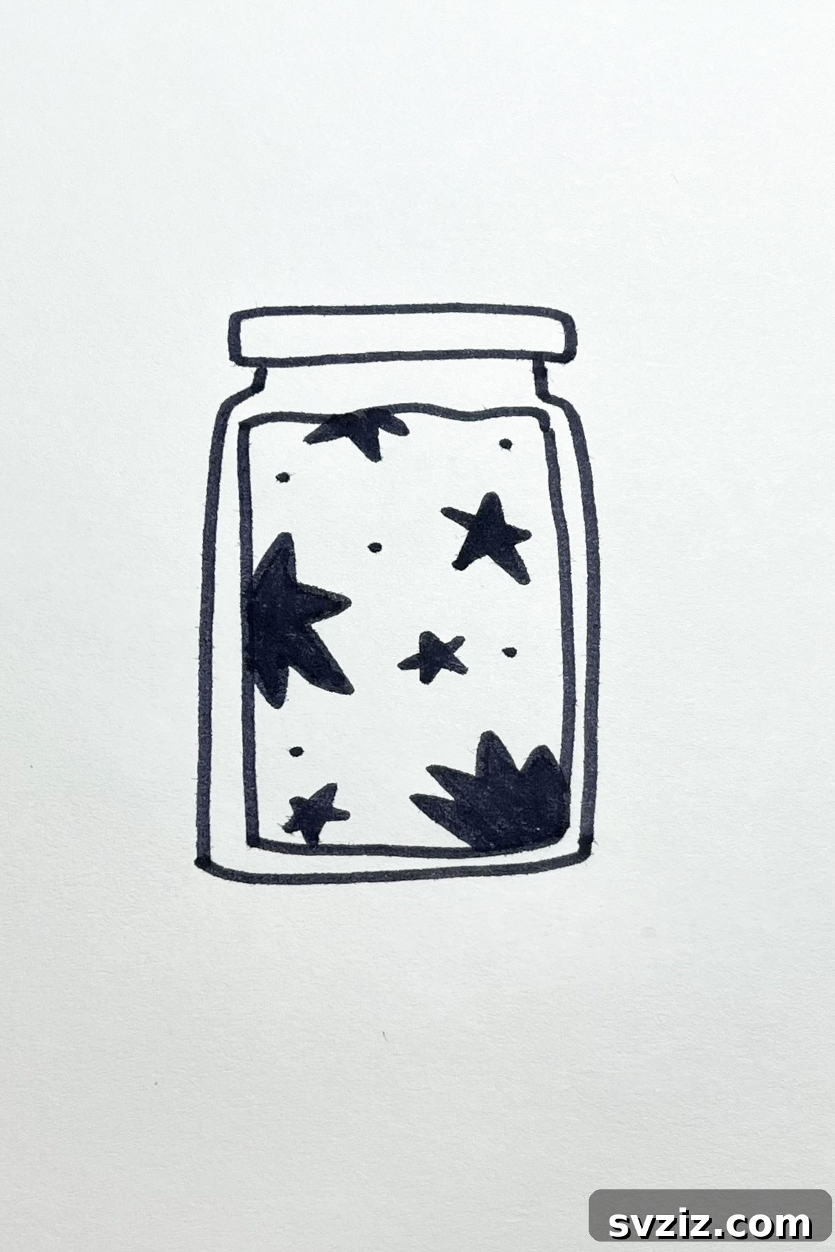 31 Stellar Star Drawing Prompts 18 starry jar drawing