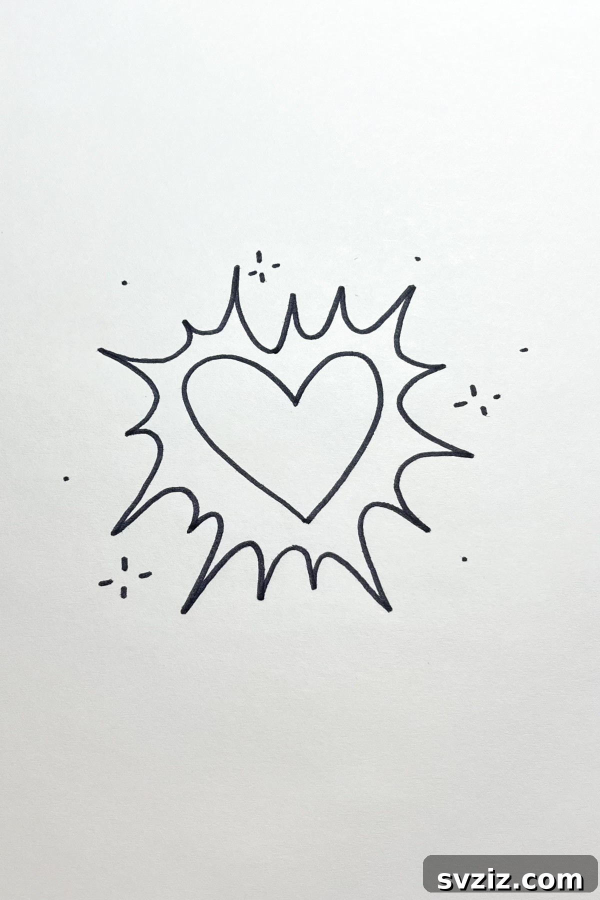 31 Stellar Star Drawing Prompts 27 heart in the sky drawing