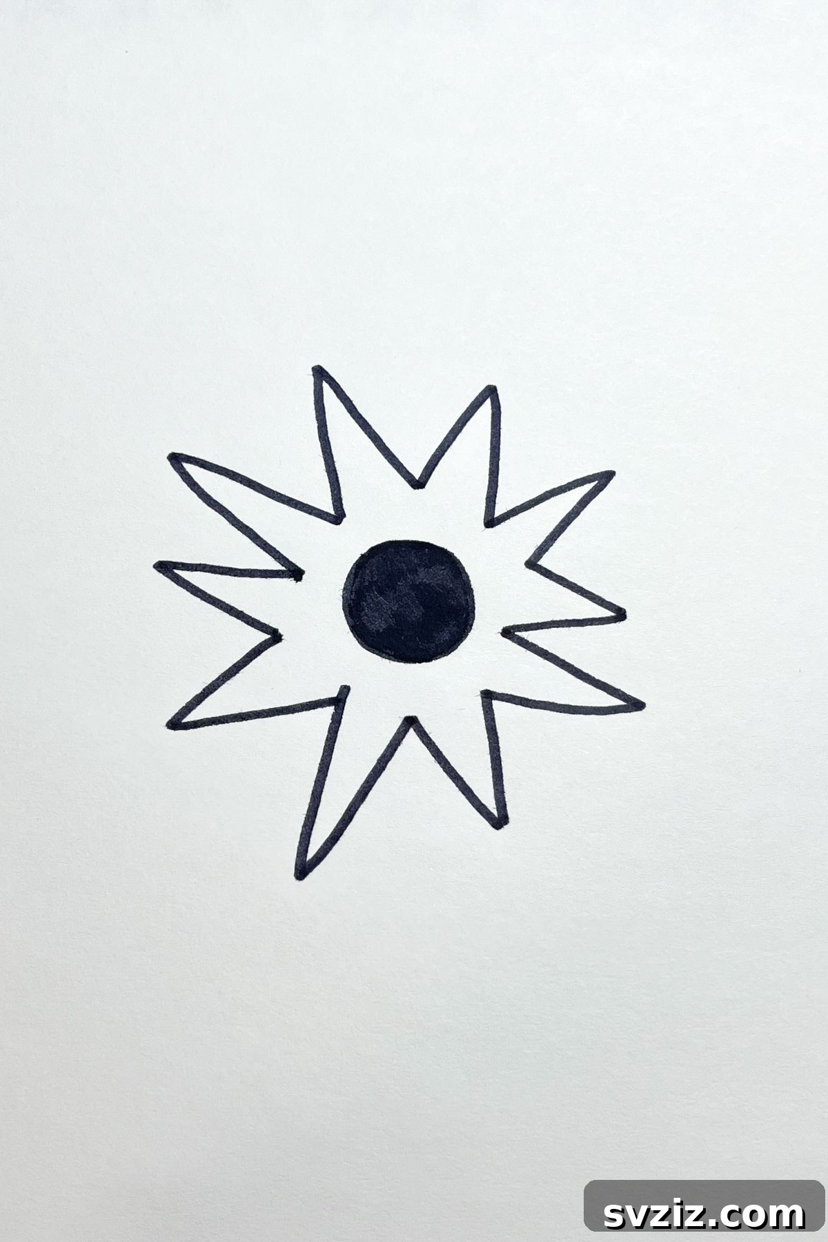 31 Stellar Star Drawing Prompts 30 sunburst drawing