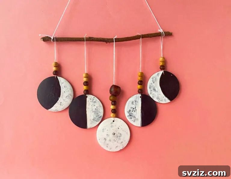 Create a Bohemian Oasis: Inspiring Wall Decor Ideas 11 DIY Moon Phase Wall Hanging for Bohemian Decor