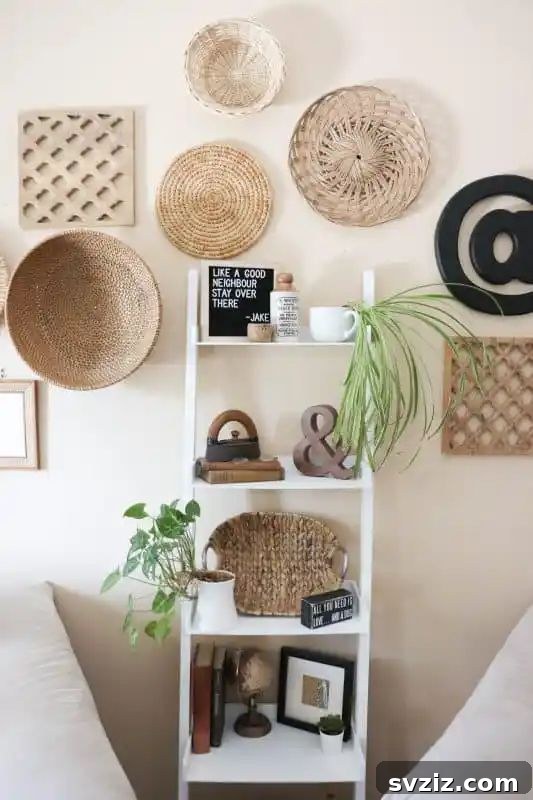Create a Bohemian Oasis: Inspiring Wall Decor Ideas 4 Textured Basket Wall Decor for a Boho Home