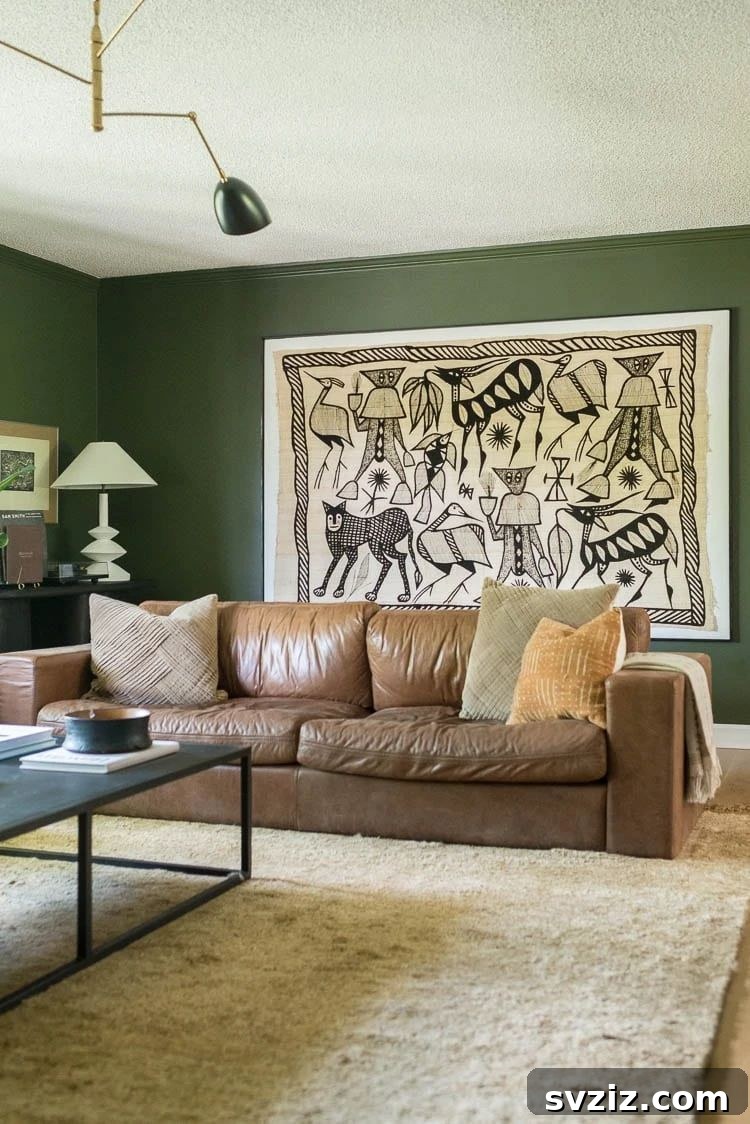 31 Bohemian Living Room Inspirations 19 Oversized Canvas Wall Hanging