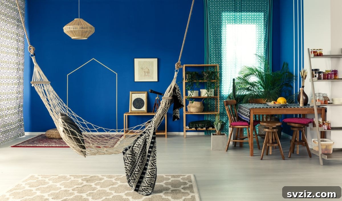 31 Bohemian Living Room Inspirations 32 Hammock