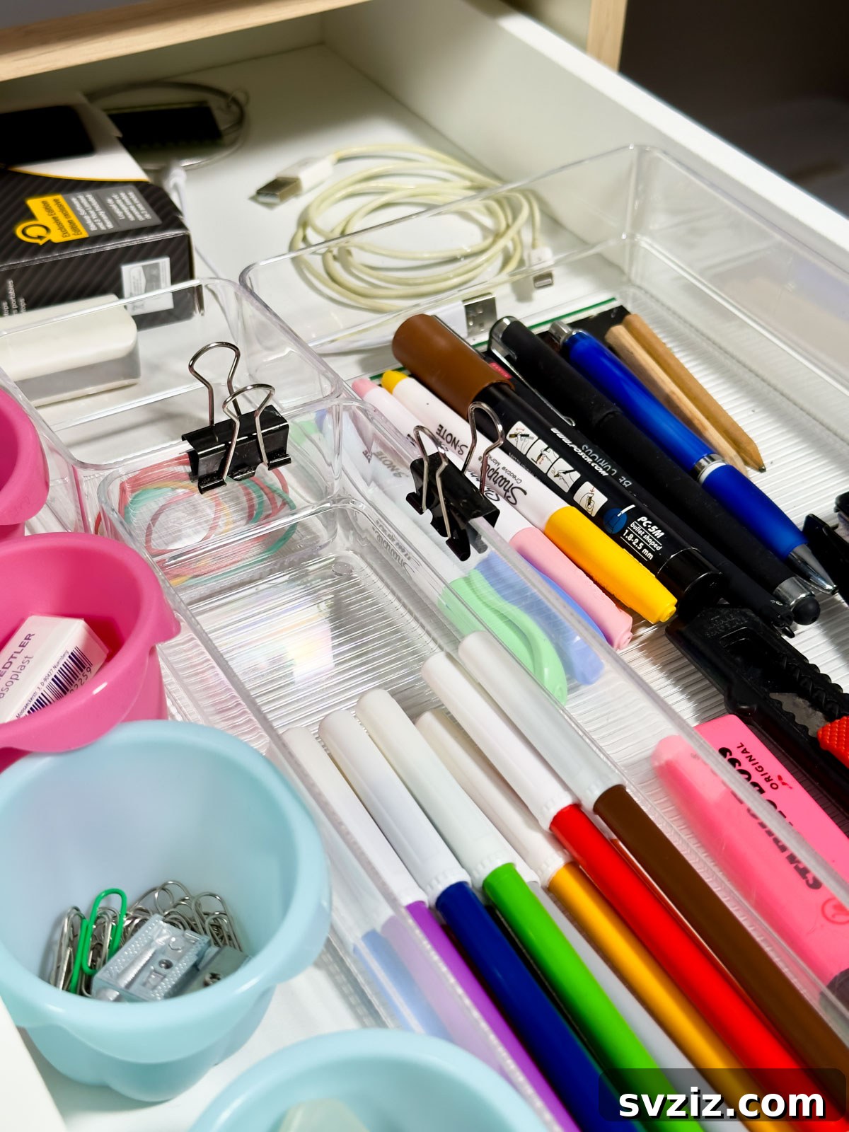 21 Clever Ways to Declutter Your Home Without Spending a Fortune 7 Keep Your Drawer Dividers Together with Binder Clips