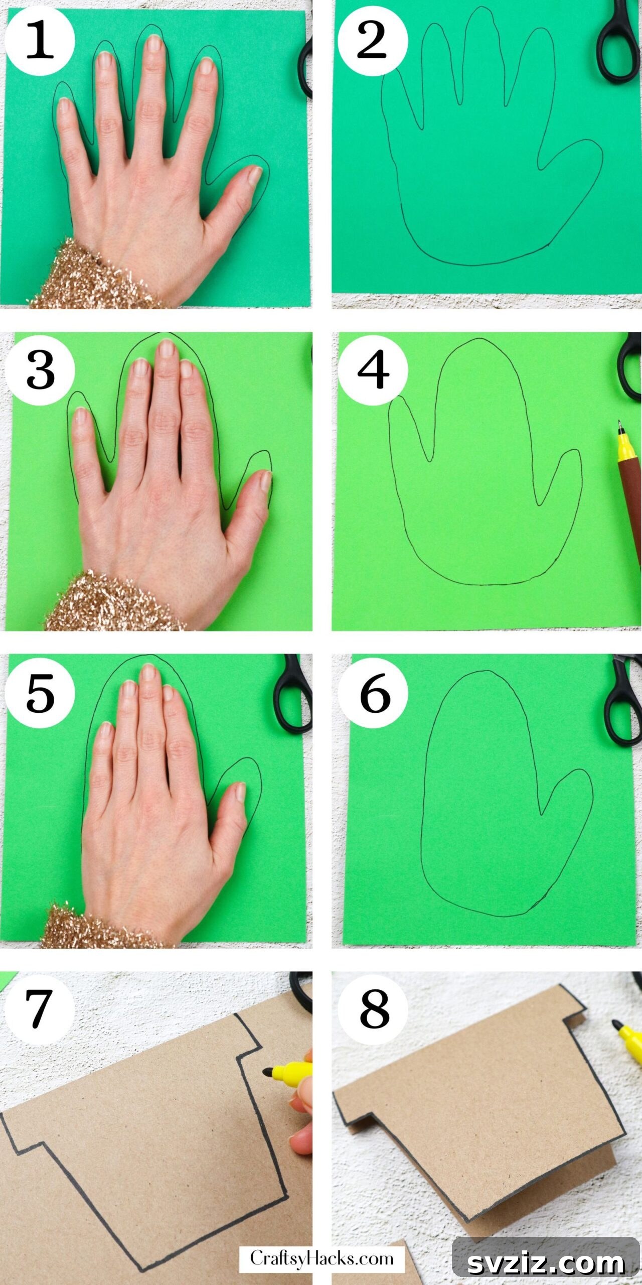 Sprouting Handprint Cacti 4 step by step instructions to make a DIY Handprint Cactus with kids