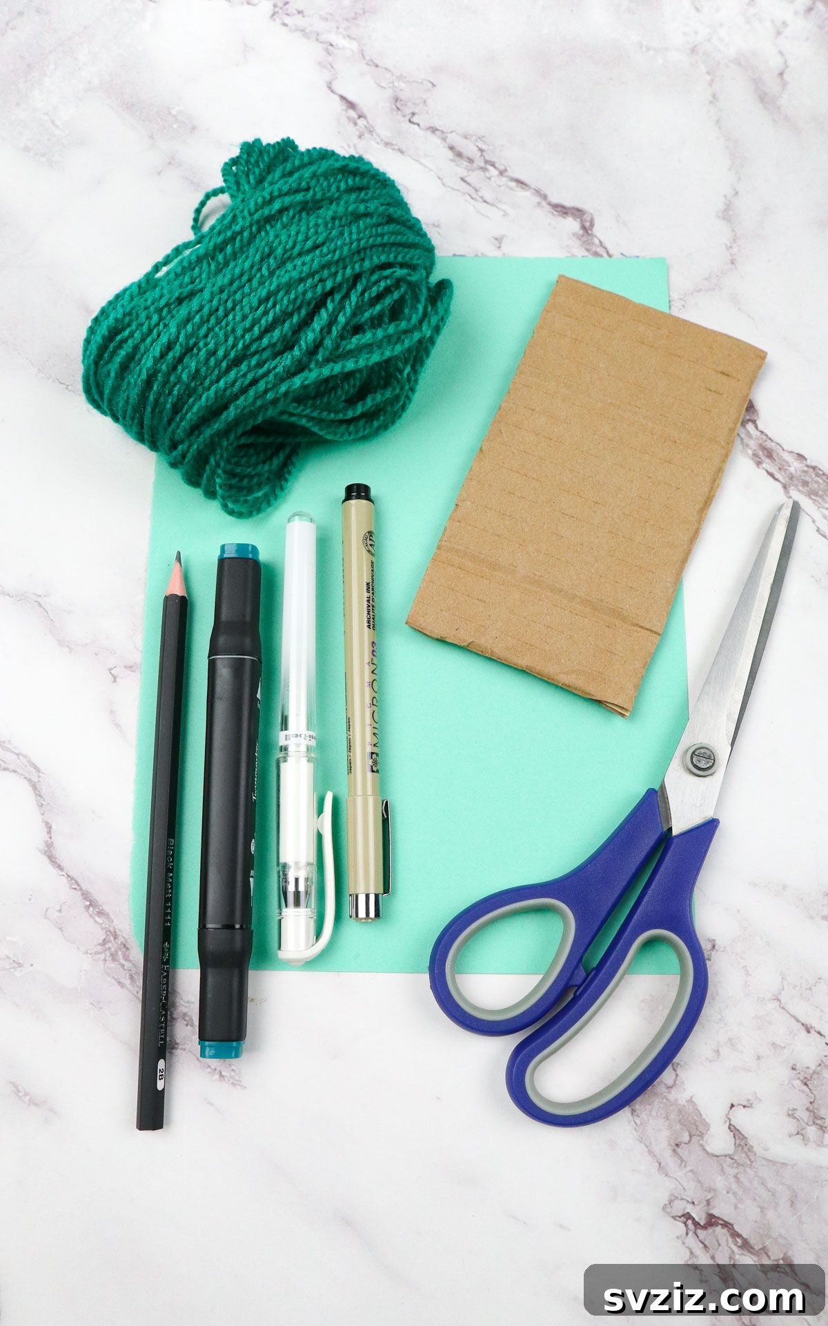 Make Your Own Yarn Turtle Friends 3 Craft supplies for making a vibrant yarn turtle