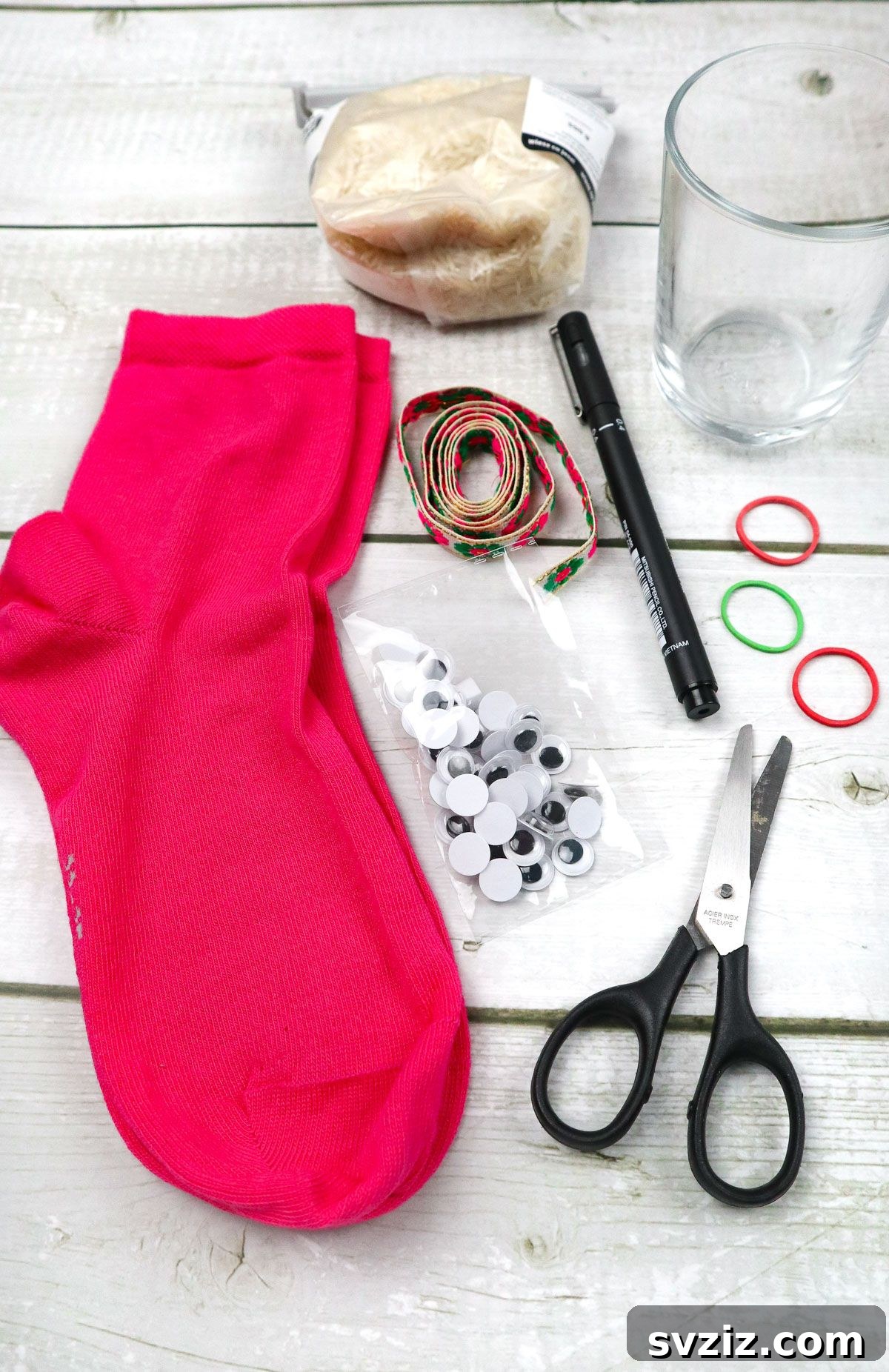 craft supplies for DIY Easter Sock Bunnies