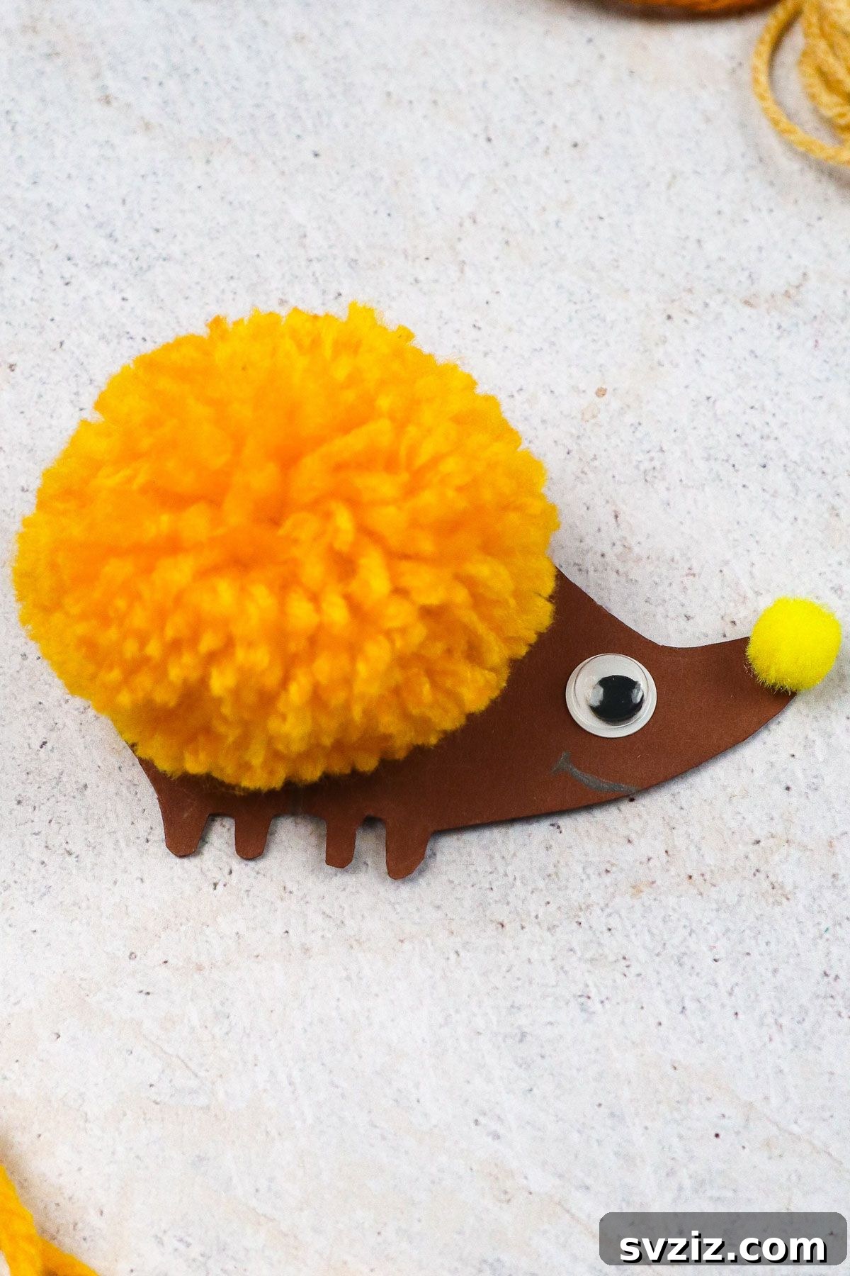 Craft an Adorable Pom Pom Hedgehog 2 Cute DIY pom pom hedgehog craft for kids and adults