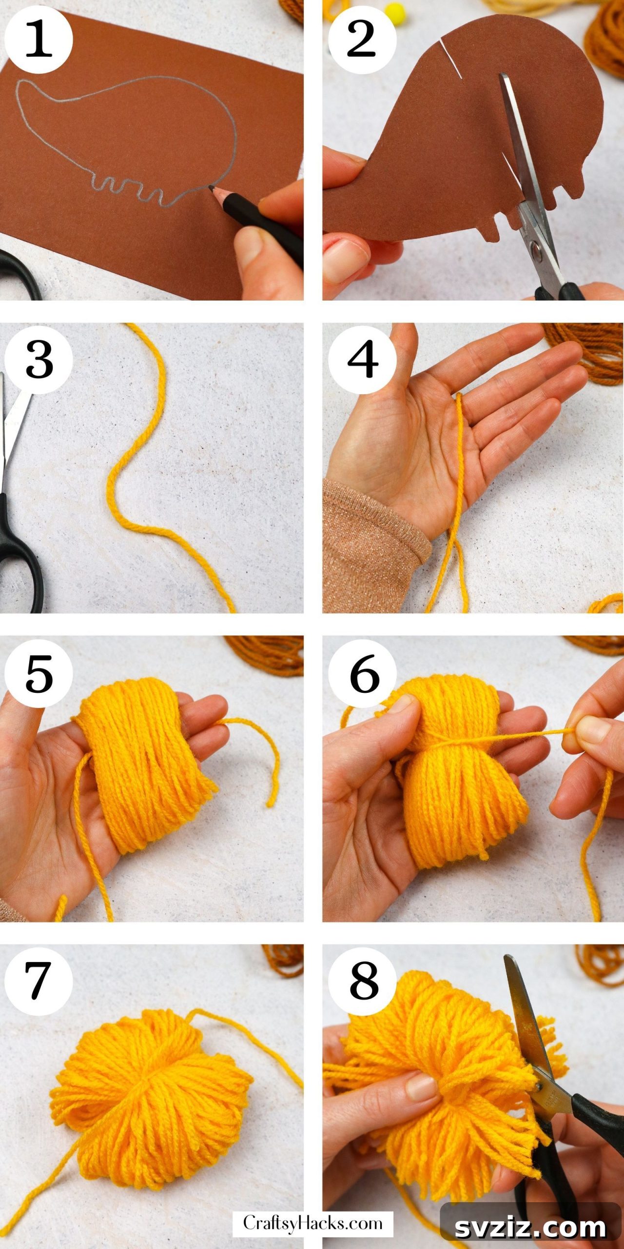Craft an Adorable Pom Pom Hedgehog 4 Detailed step-by-step instructions for making a DIY pom pom hedgehog craft