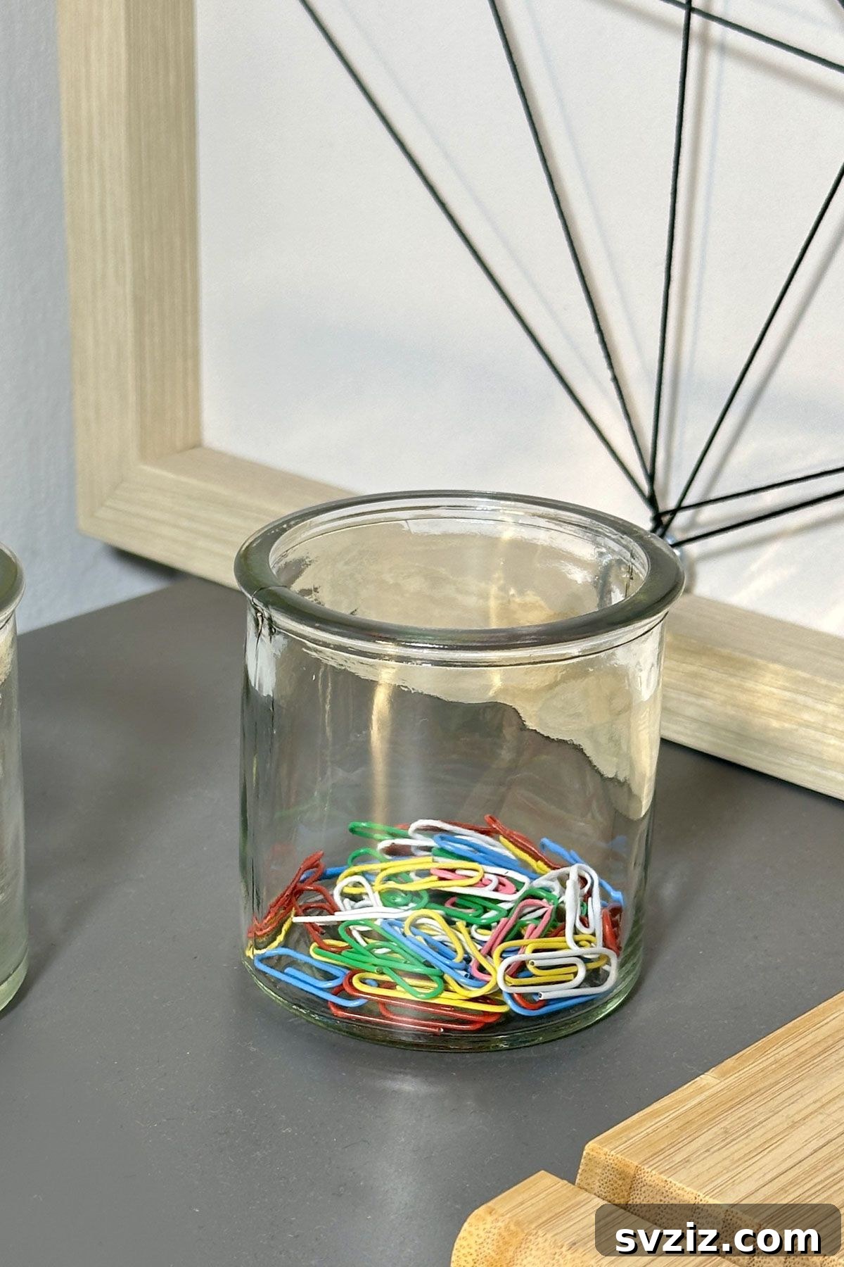 Home decor hack: using glass candle jars to store small items