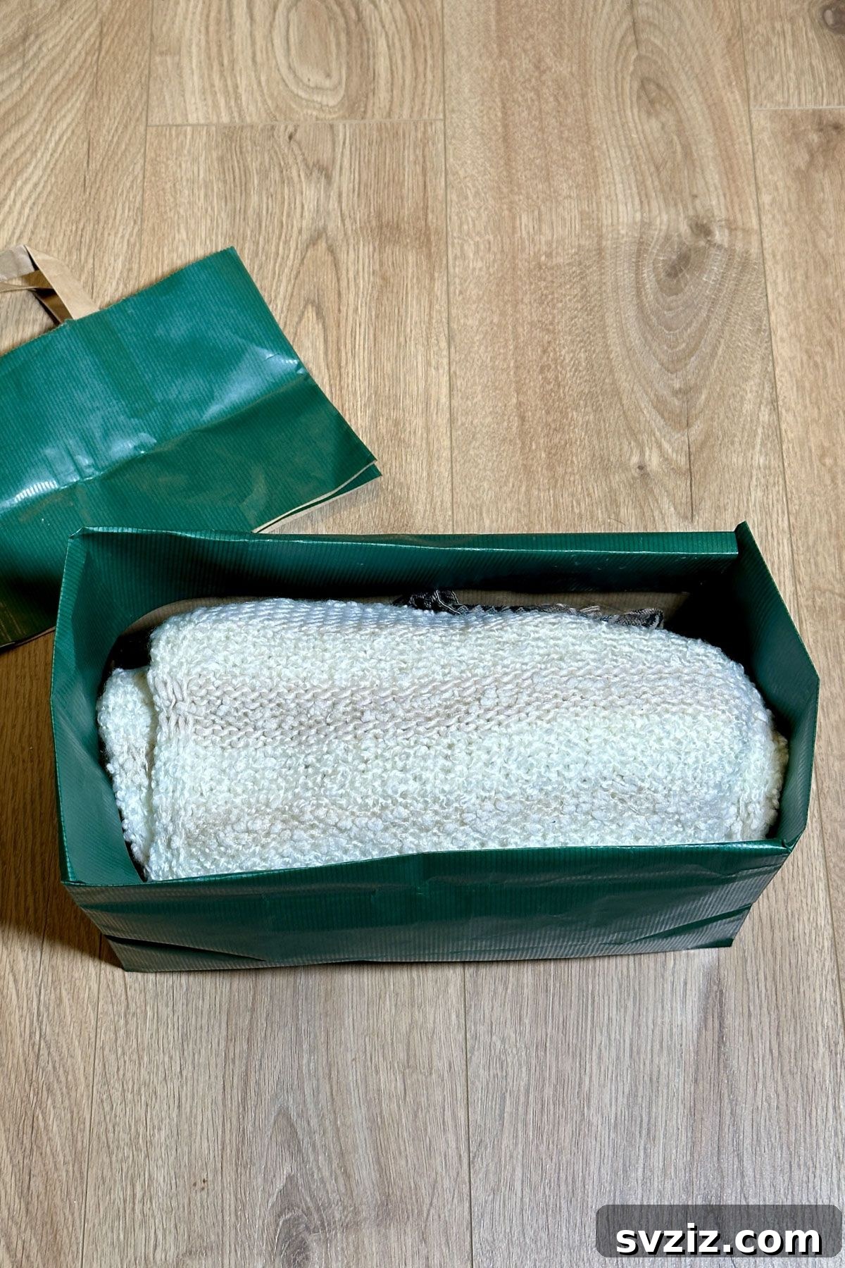 Creative craft: turning an old paper bag into a decorative storage box