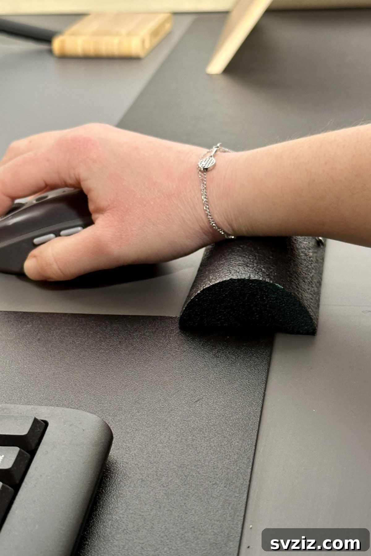 DIY ergonomic solution: creating a wrist rest from a pool noodle