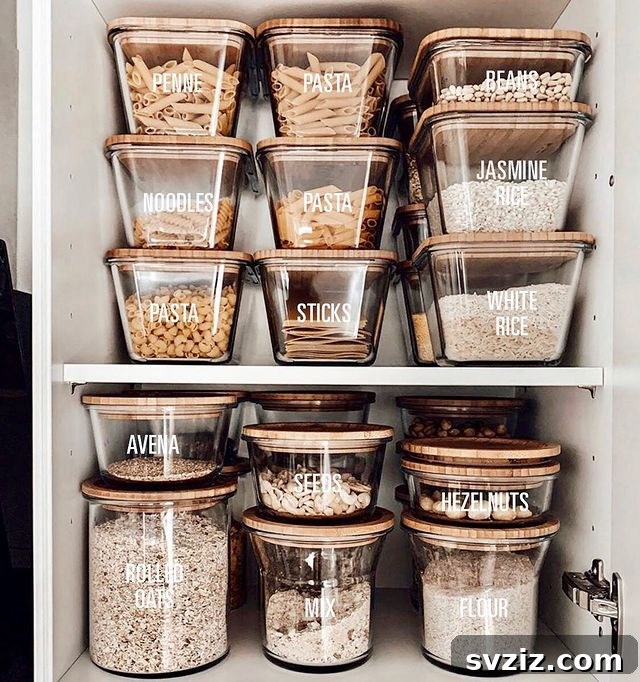 21 Genius Cupboard Organization Hacks 3 Label Your Containers for efficient cupboard organization