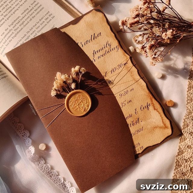 31 Inspiring Wedding Stationery Designs 16 warm vintage