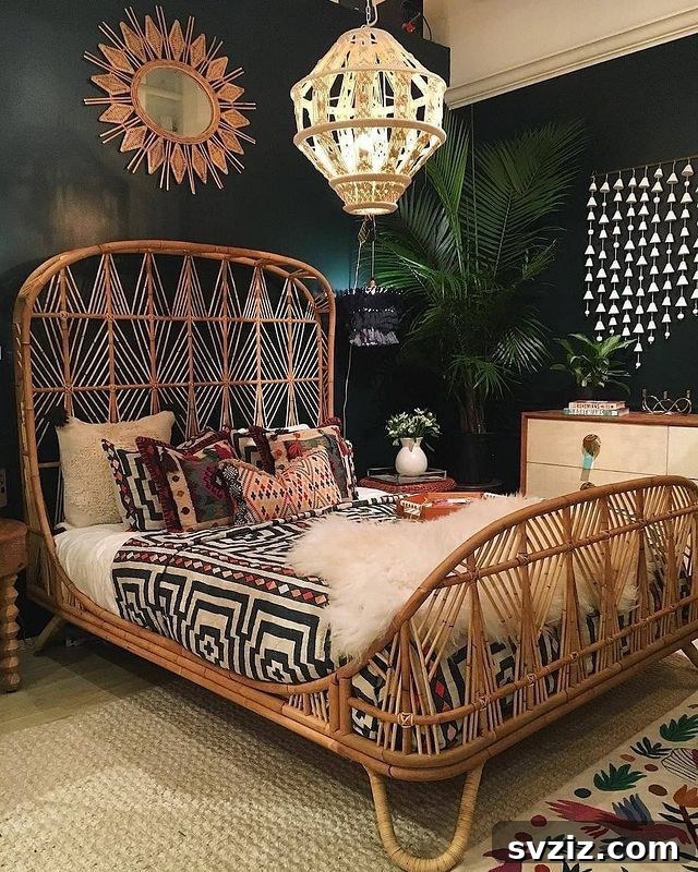 27 Captivating Dark Boho Bedroom Designs 18 Unique Bed Frame for a Boho Bedroom
