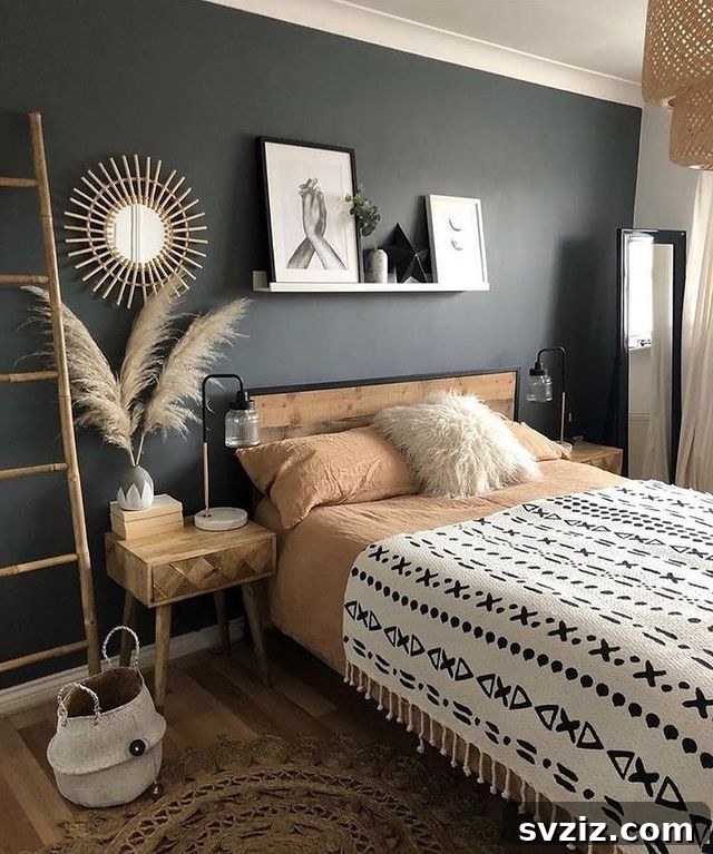 27 Captivating Dark Boho Bedroom Designs 19 Minimalist Dark Color Palettes in Boho Design