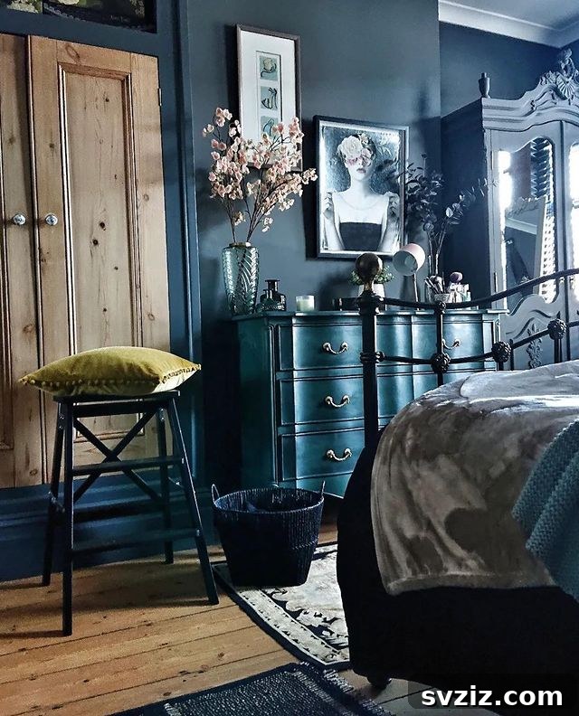 27 Captivating Dark Boho Bedroom Designs 28 Fresh Cut Flowers for a Balanced Dark Boho Room