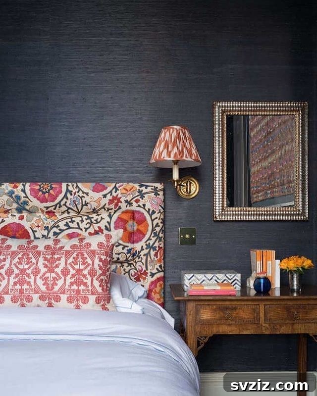27 Captivating Dark Boho Bedroom Designs 29 Pops of Pattern in Dark Boho Decor
