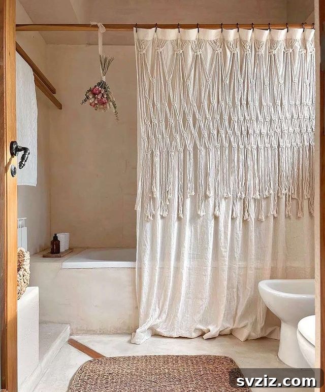 Wooden Shower Curtain Rod