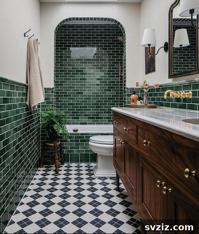 Contrasting but Coordinating Floor and Walls