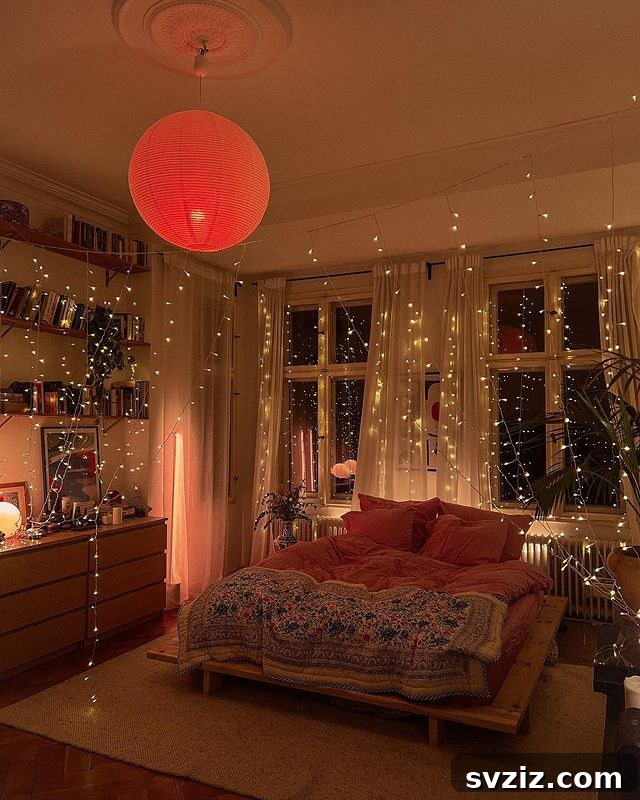 Bohemian Room Decor: 41 Inspiring Ideas 21 Fairy Lighting