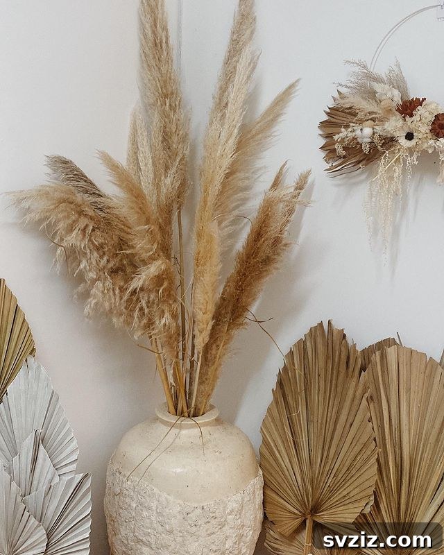 Bohemian Room Decor: 41 Inspiring Ideas 22 Pampas Grass
