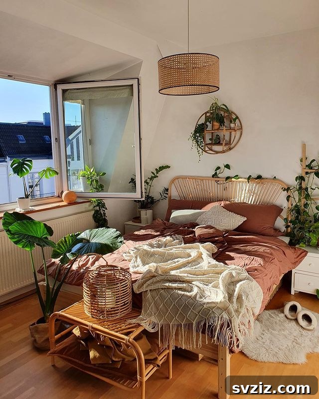 Bohemian Room Decor: 41 Inspiring Ideas 25 rattan lighting