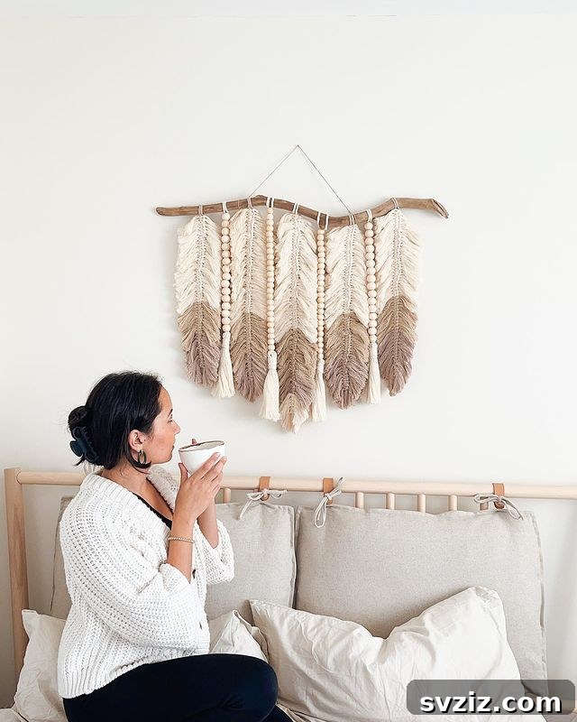 Bohemian Room Decor: 41 Inspiring Ideas 4 Feather Wall Hanging