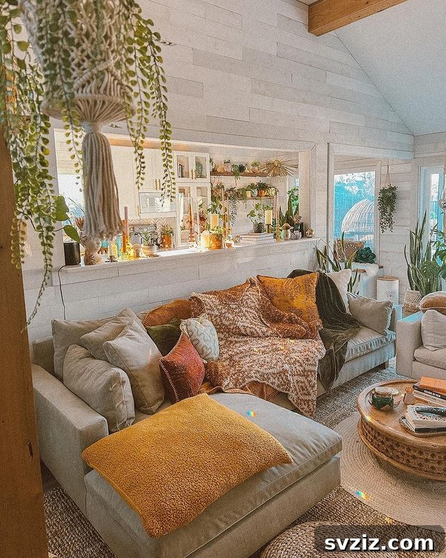Bohemian Room Decor: 41 Inspiring Ideas 36 orange and green tones