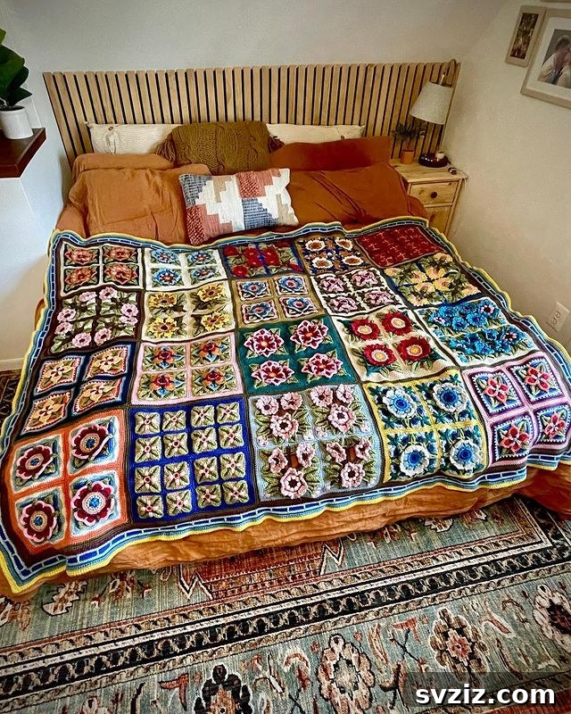 Bohemian Room Decor: 41 Inspiring Ideas 39 Crochet Blanket