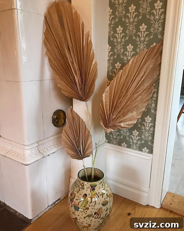 Bohemian Room Decor: 41 Inspiring Ideas 9 Paper Palm Leaves