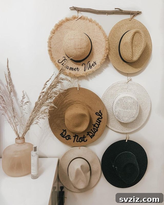 Bohemian Room Decor: 41 Inspiring Ideas 10 Hat Wall