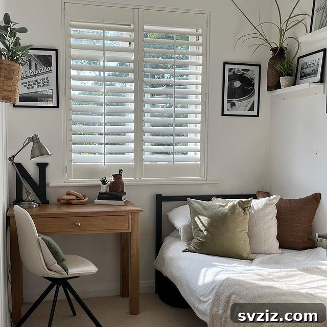 21 Ingenious Ways to Transform Small Bedrooms 12 A low-profile bed frame makes a small bedroom appear more open and expansive by increasing the perceived ceiling height.