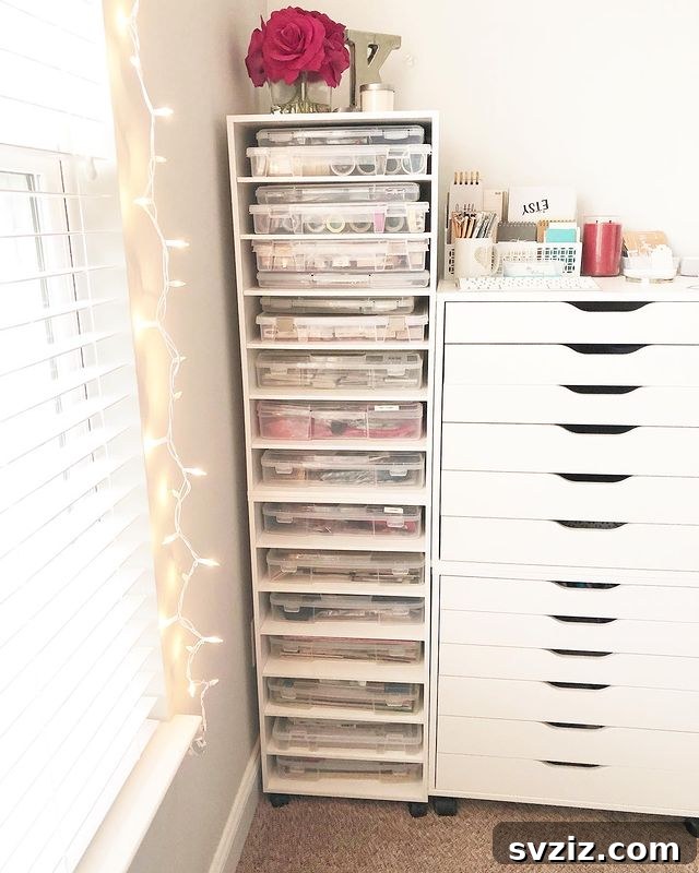 Craft Room Magic: Smart Hacks for Small Spaces 3 Stacked Tower Vertical Storage