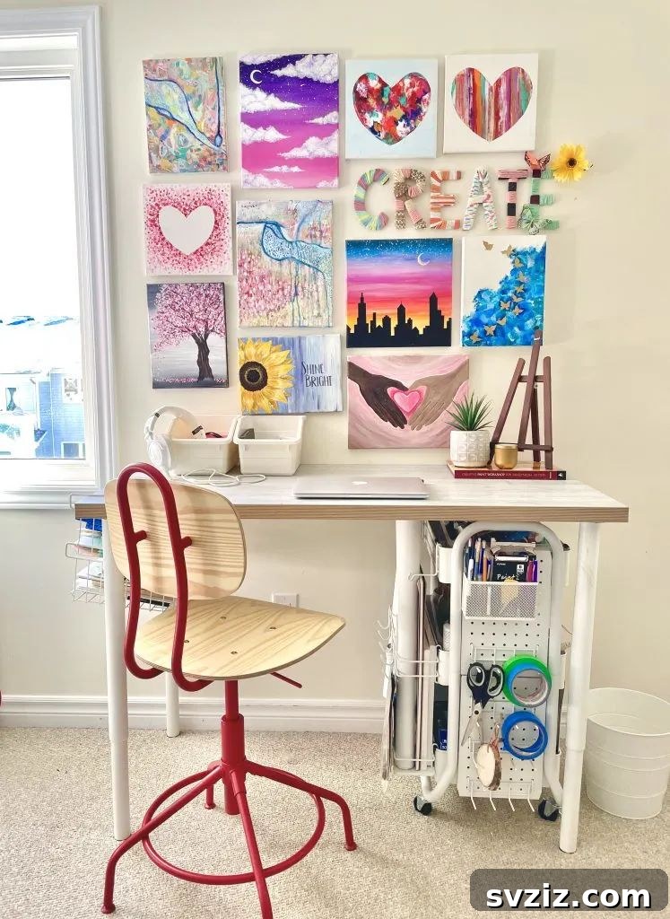 Craft Room Magic: Smart Hacks for Small Spaces 26 IKEA Craft Table Hack