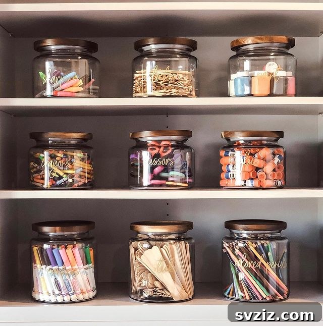 Craft Room Magic: Smart Hacks for Small Spaces 28 jar storage