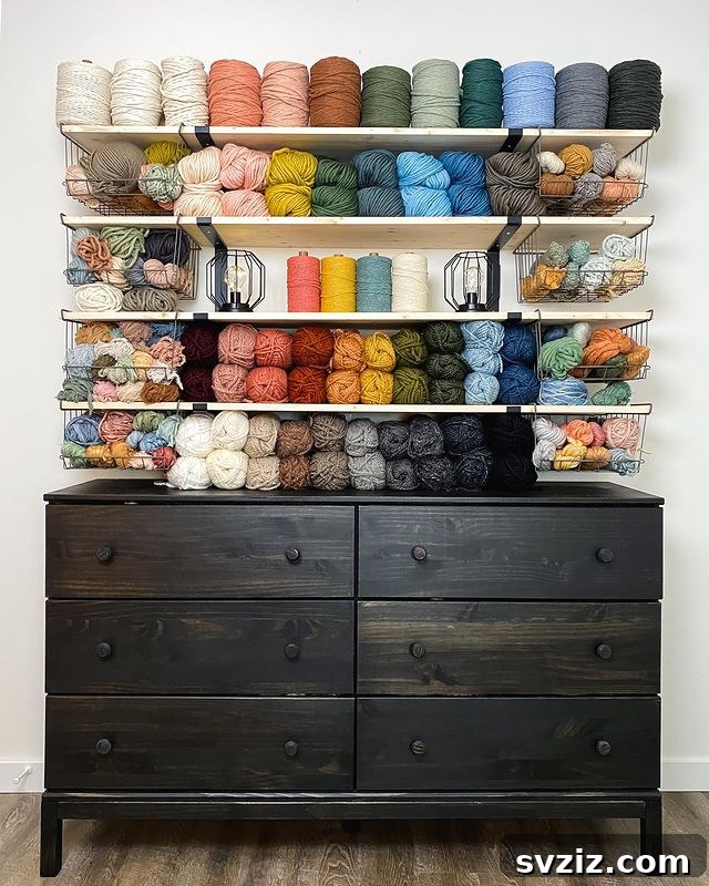 Craft Room Magic: Smart Hacks for Small Spaces 5 Yarn Wall