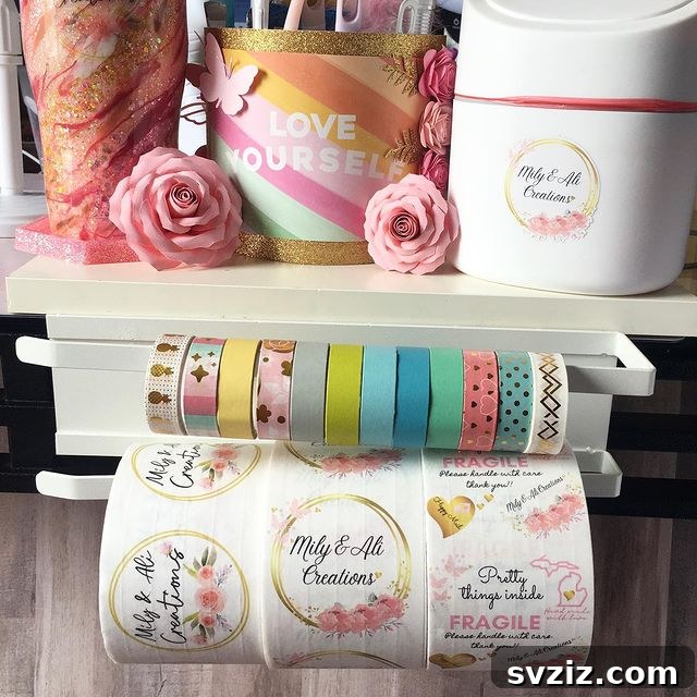 Craft Room Magic: Smart Hacks for Small Spaces 7 Magnetic Washi Tape Dispenser