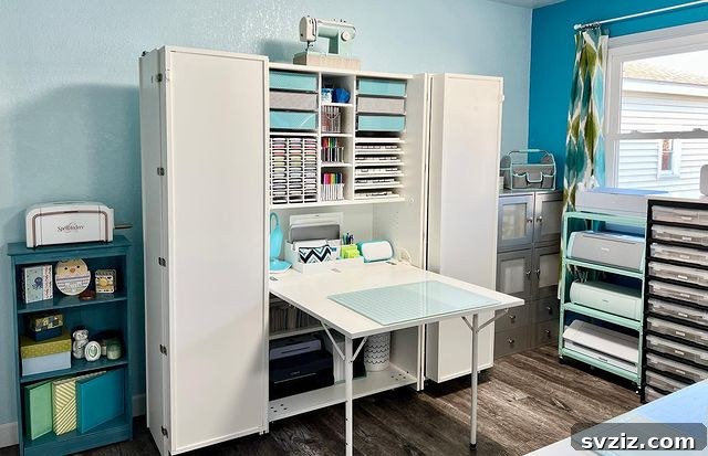 Craft Room Magic: Smart Hacks for Small Spaces 9 Dream Box Built In Craft Storage with Fold Out Desk