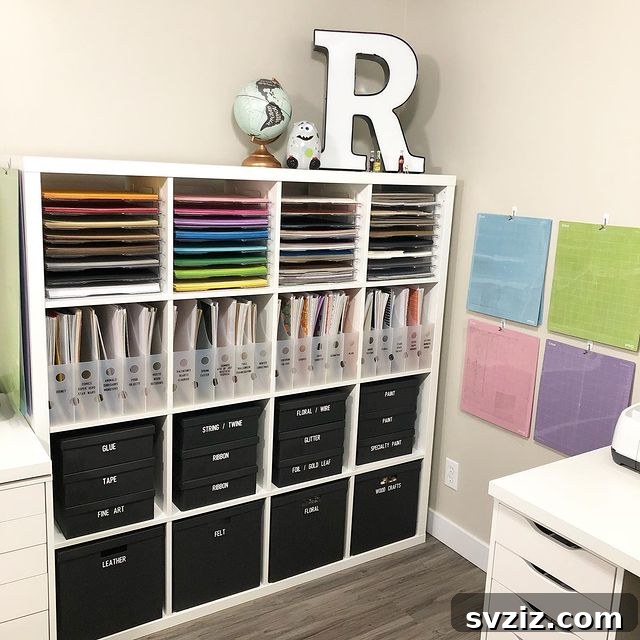 IKEA Shelves for Paper Storage