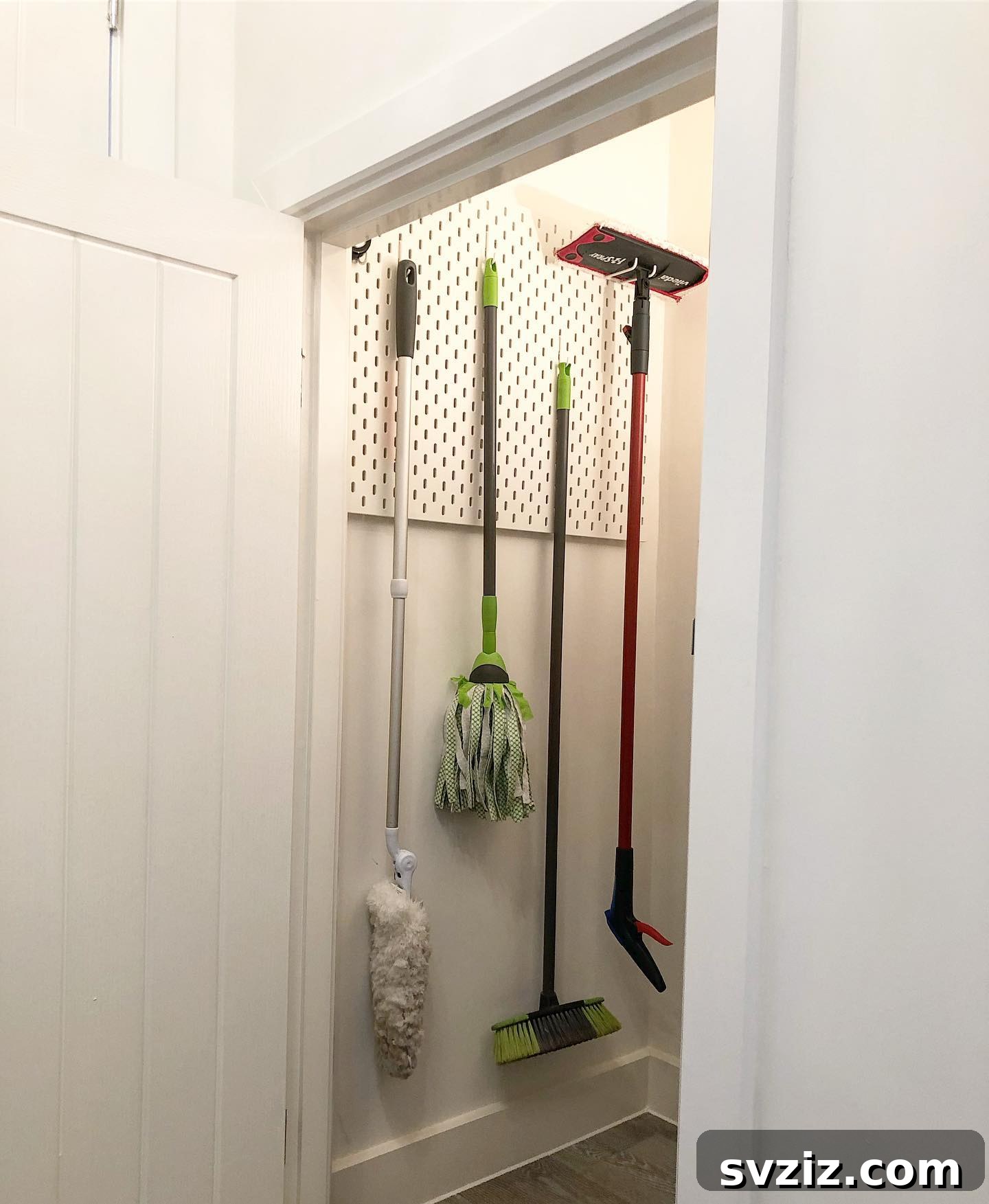 IKEA Pegboard for under-the-stairs Storage