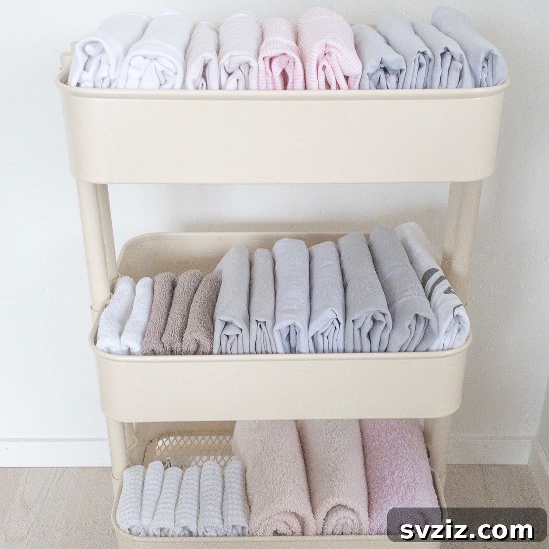Towel Storage with IKEA Cart