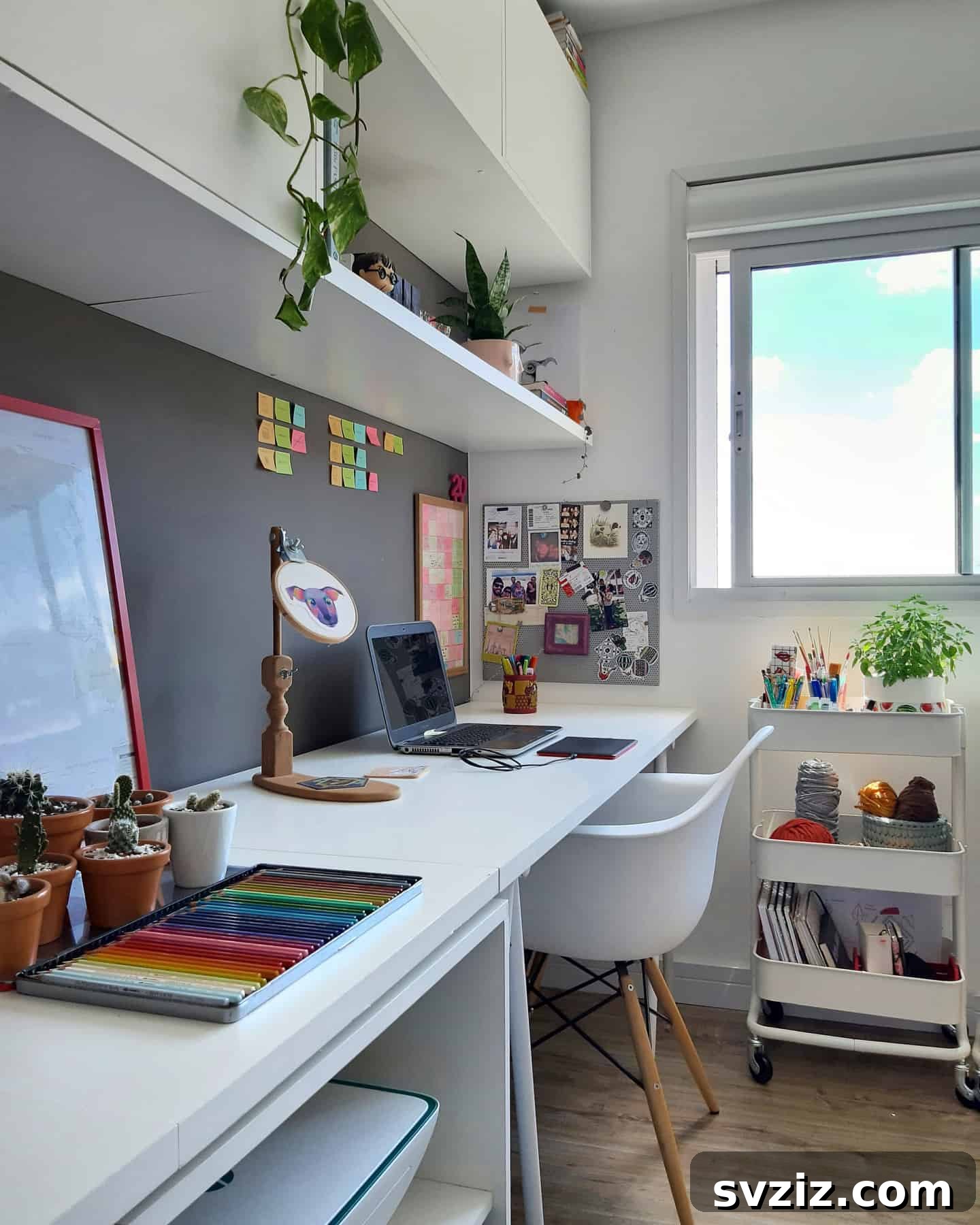 IKEA cart used for home office organization, storing folders, paper, and supplies